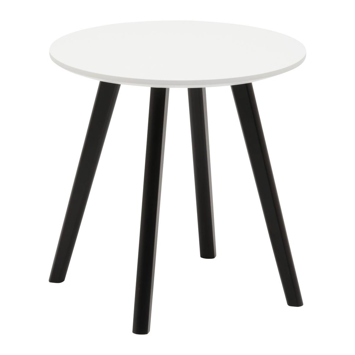 Beistelltisch Wave in Schwarz/Weiß - Schwarz/Weiß, MODERN, Holz/Holzwerkstoff (40/40/40cm) - Mömax