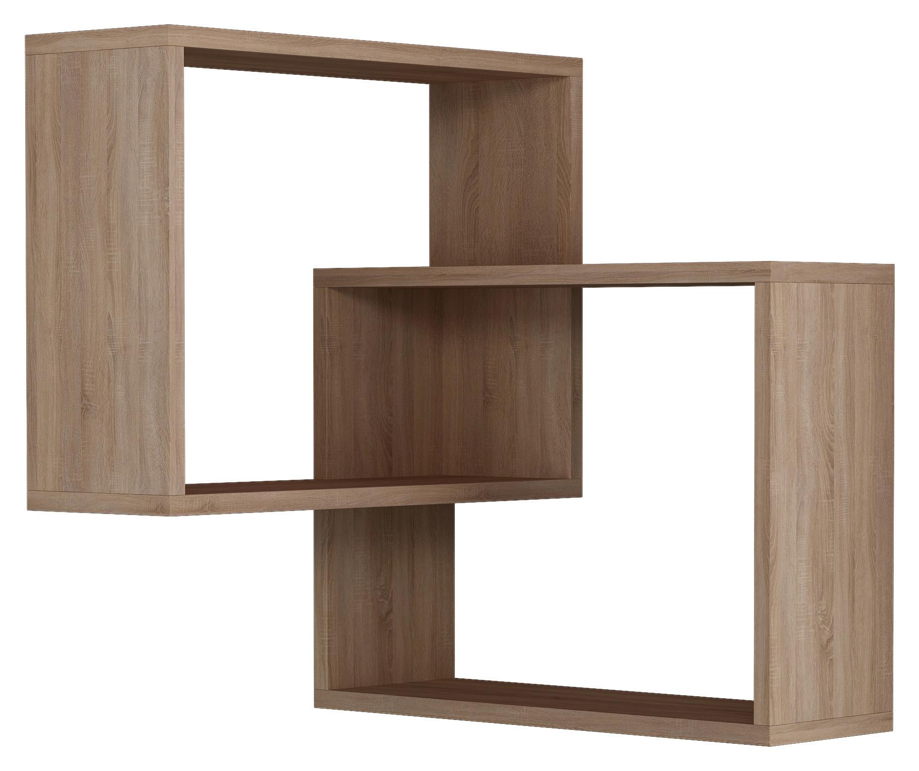 Eckregal RING Eichefarben ca. 60x68x20 cm - Eichefarben, Design, Holzwerkstoff (60/68/20cm) - Livetastic