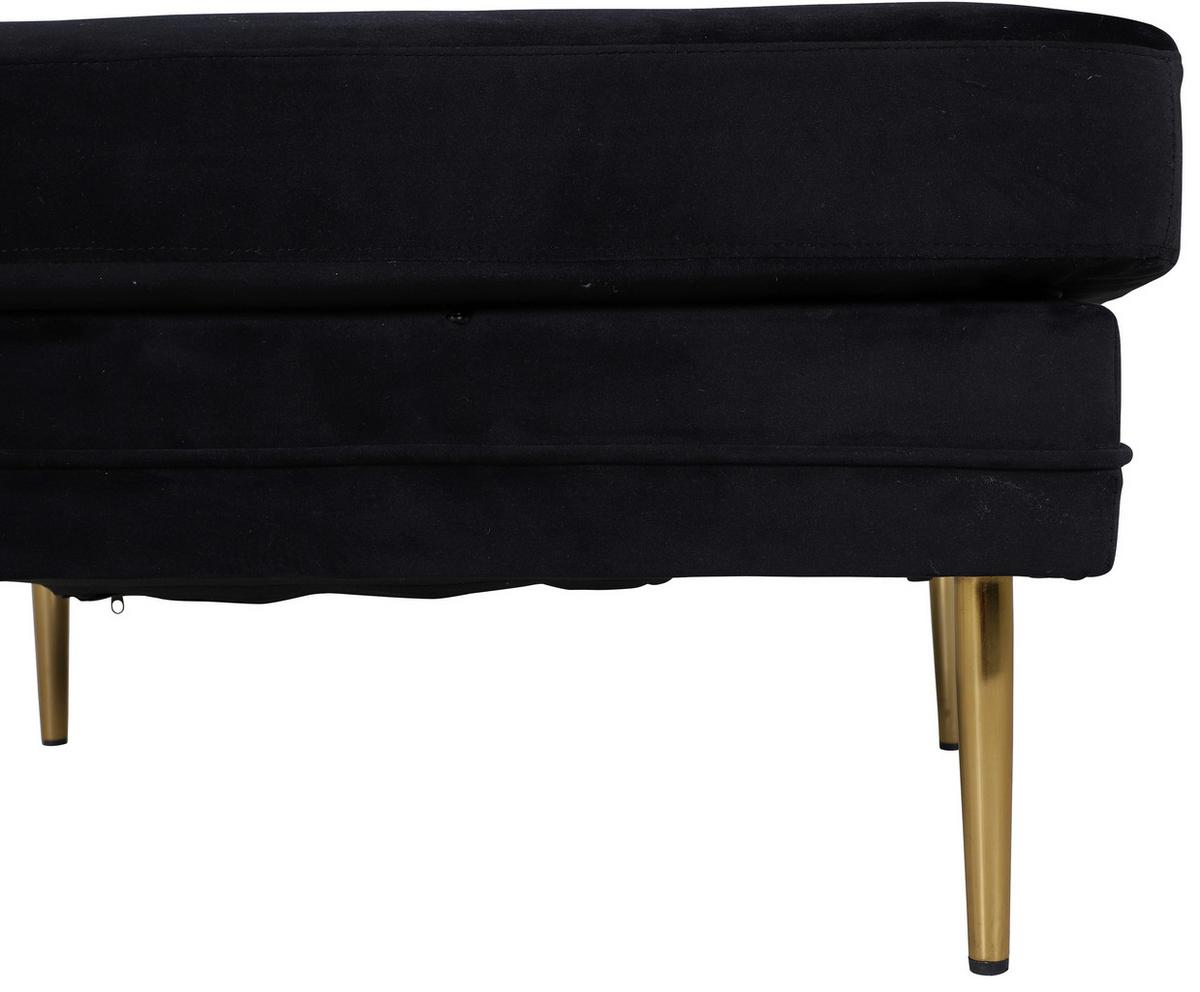 HOCKER BOOM - Goldfarben/Schwarz, Design, Textil/Metall (90/49/70cm) - Livetastic