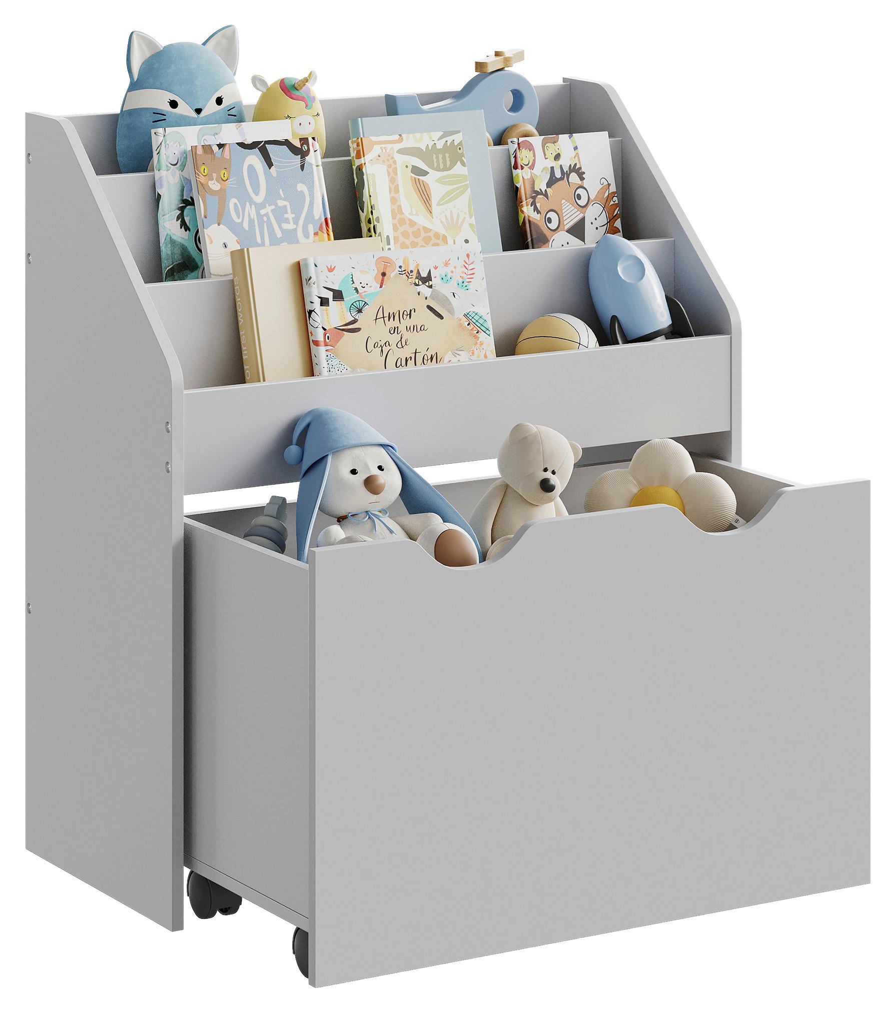 Kinderregal in Grau ca. 62,5x70x29,5 cm - Grau, MODERN, Holzwerkstoff (62,5/70/29,5cm) - MID.YOU