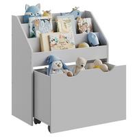 Kinderregal in Grau ca. 62,5x70x29,5 cm - Grau, MODERN, Holzwerkstoff (62,5/70/29,5cm) - MID.YOU