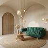 CANAPÉ-LIT CORA - vert/couleur naturelle, MODERN, textile/bois (214/92/81cm) - Bessagi Home