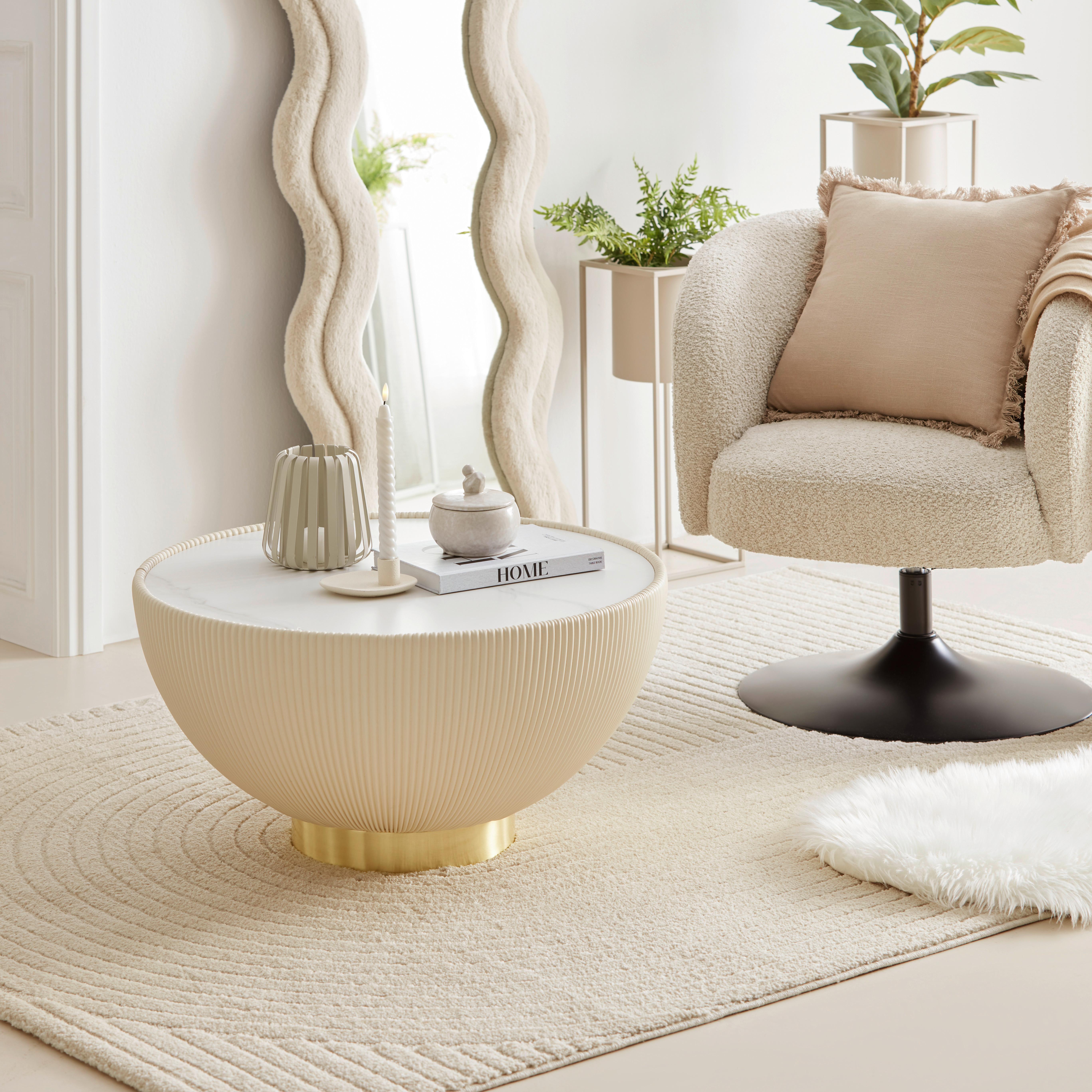 VÄVD MATTA ELIO 1 - cremefärgad, Modern, textil (80/150cm) - Mömax