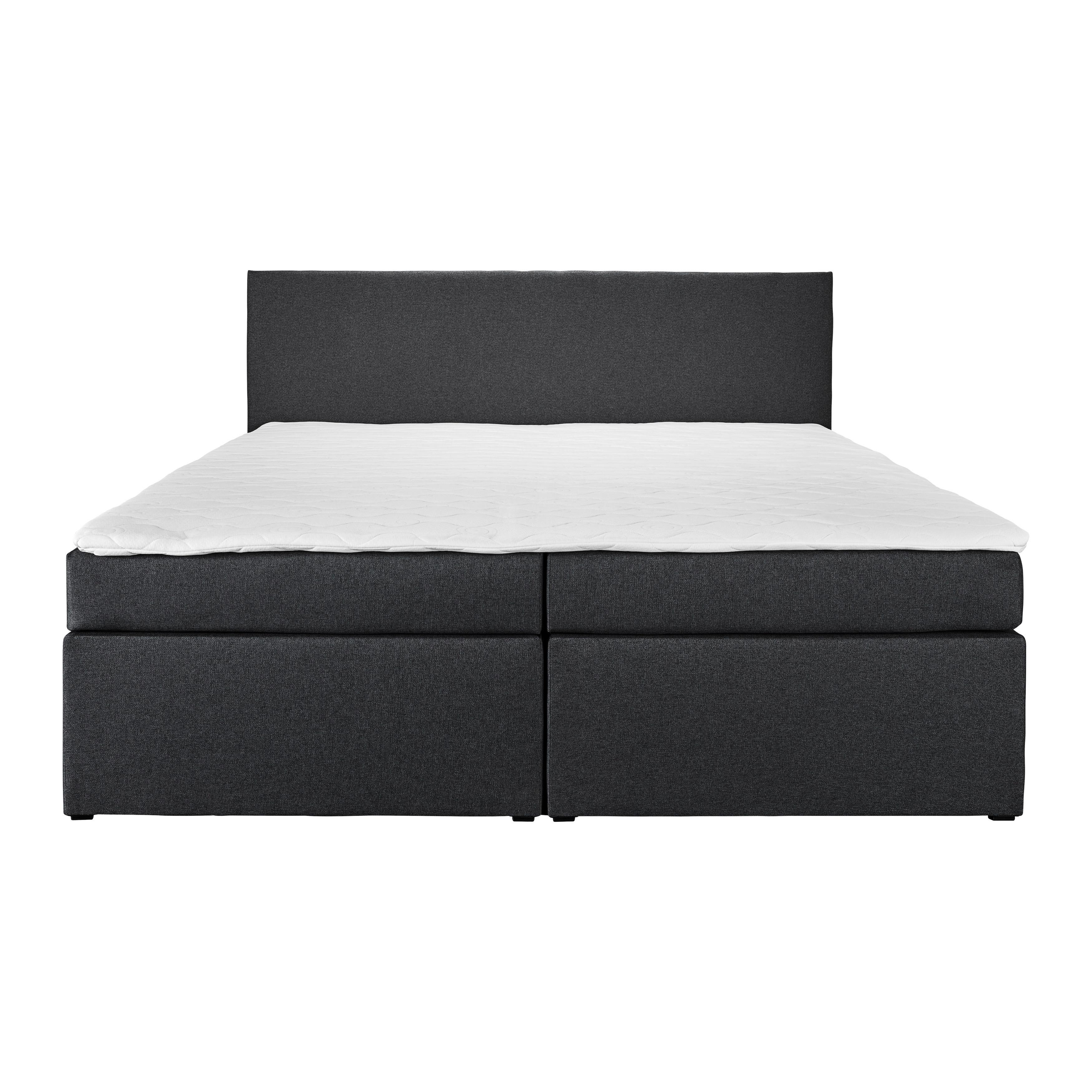 BOXSÄNG LUCY 2 - mörkgrå/svart, Modern, trämaterial/trä (180/200cm) - Bessagi Home