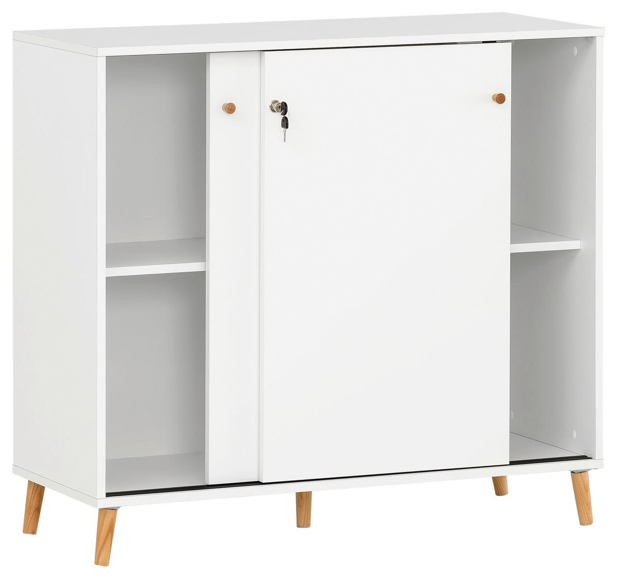 Aktenschrank 500 Weiß ca. 100,1x92,6x41cm - Weiß, MODERN, Holzwerkstoff (100,1/92,6/41cm) - MID.YOU