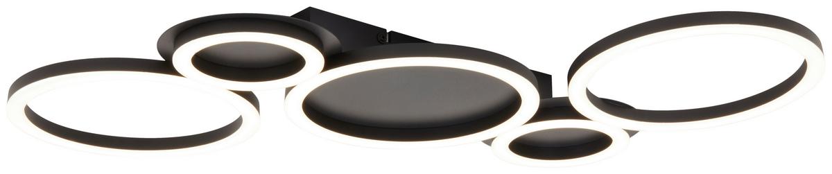 LED-Deckenleuchte Bläck Schwarz max. 40 Watt - Schwarz, MODERN, Kunststoff/Metall (74/40/5cm)