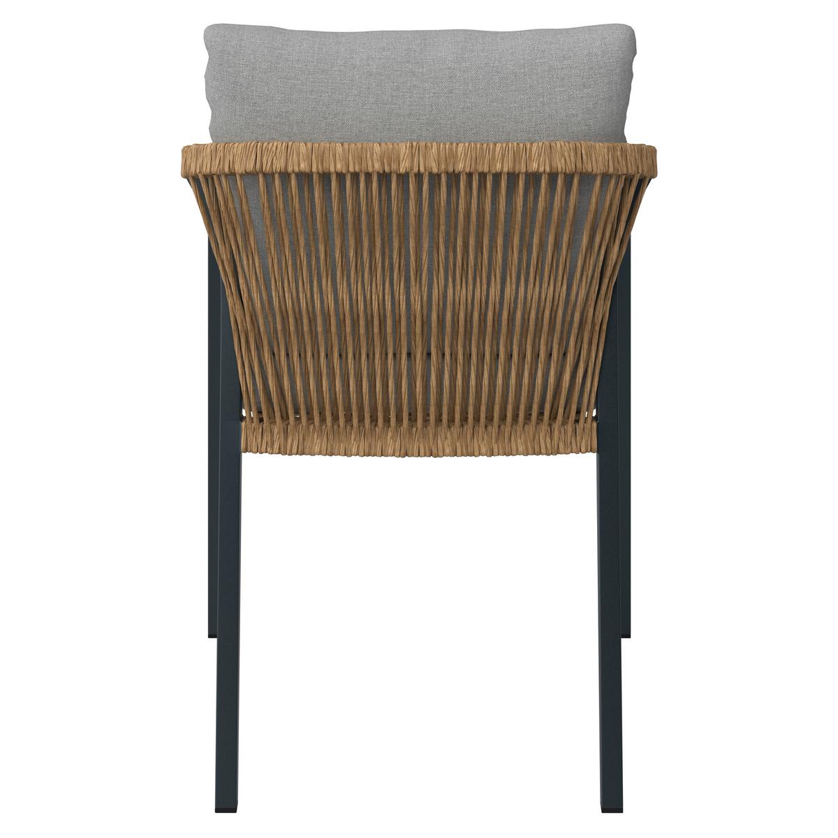 FOTEL SZTAPLOWANY TINO -EXKLUSIV- - antracytowy/kolor naturalny, Modern, tworzywo sztuczne/metal (56/77/64cm) - Ambia Garden