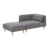 RECAMIERE FANNY - mörkgrå/naturfärgad, Modern, trä/textil (154/55/73cm) - Bessagi Home