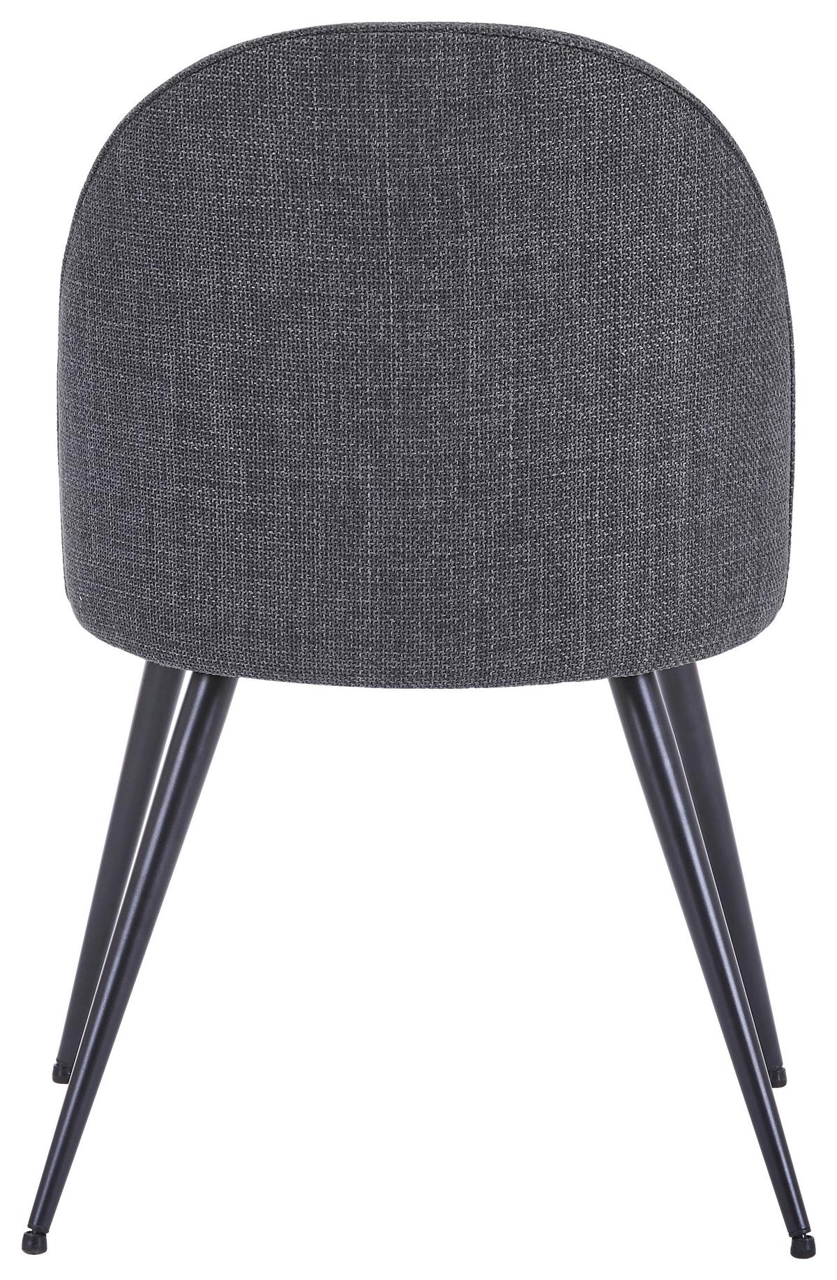 Stuhl Lotte Grau - Schwarz/Grau, LIFESTYLE, Textil/Metall (49.5/83.5/53.5cm) - Mömax