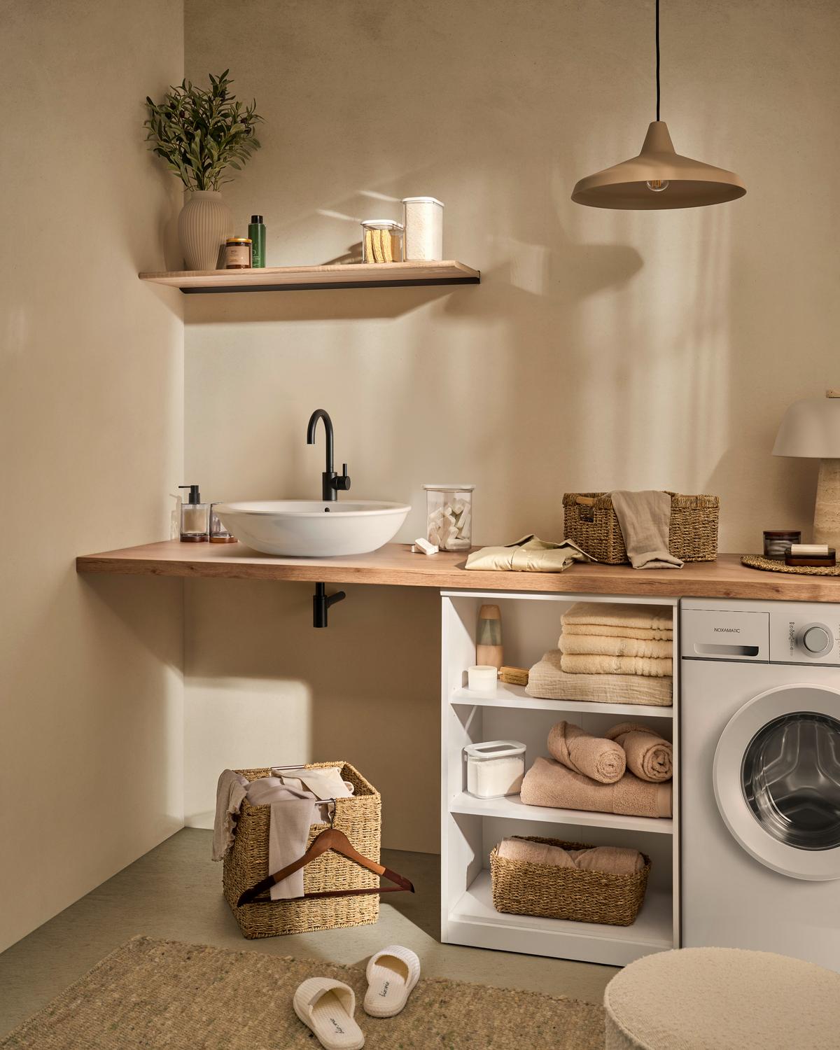 REGAŁ EASY - biały/czarny, Basics, materiał drewnopochodny (55/84/36cm) - Xora