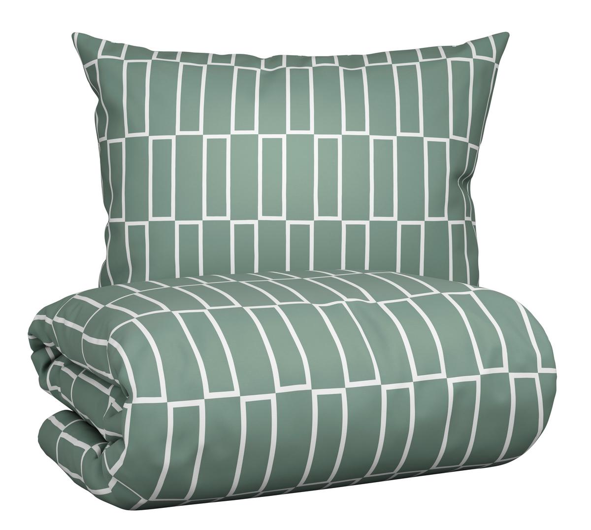 Posteljnina Brigg, Več Barv, 2x60/80, 200/200 - rjavosiva/črna, tekstil (200/200cm) - Modern Living