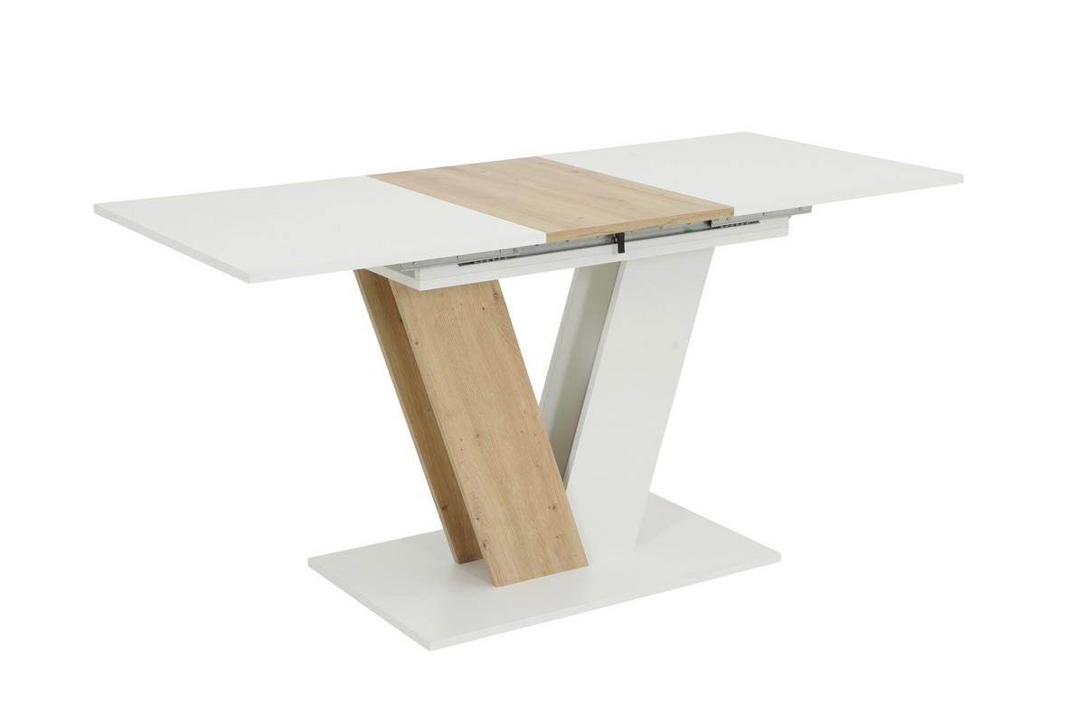 ESSTISCH SIENA T - Weiß/Eiche Artisan, MODERN, Holzwerkstoff (110-150/76/70cm) - MID.YOU