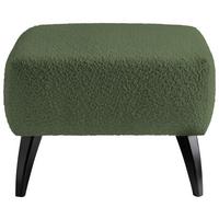 Hocker Colori Dunkelgrün Bouclé - Dunkelgrün/Schwarz, MODERN, Holz/Textil (66/44/66cm) - MID.YOU