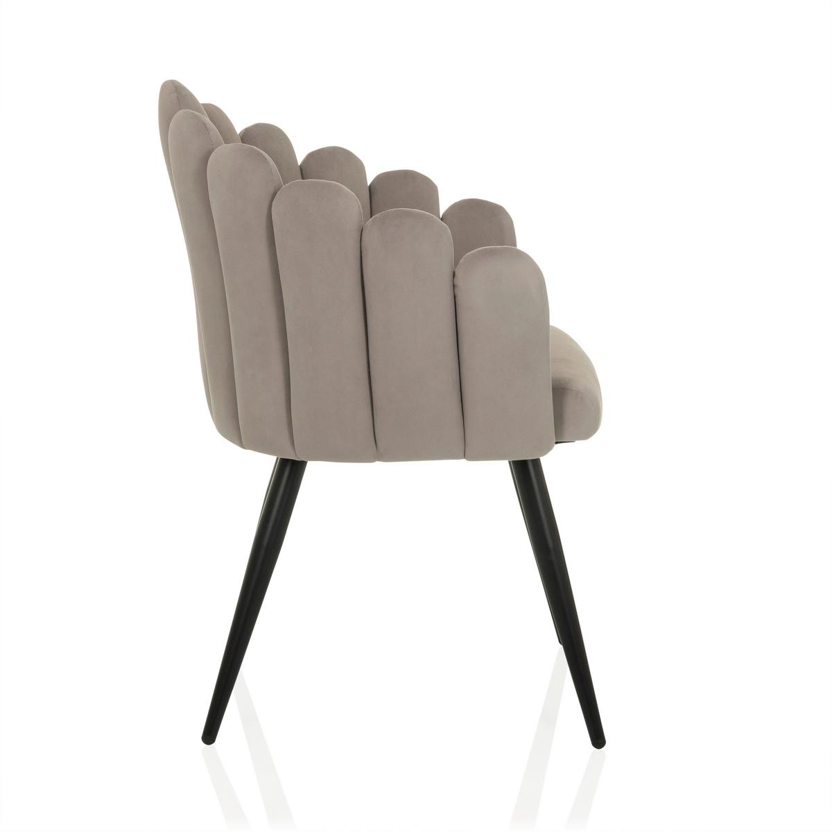 Naslanjač Scallore, Siva - siva, Moderno, kovina/tekstil (63/84/56cm) - MID.YOU