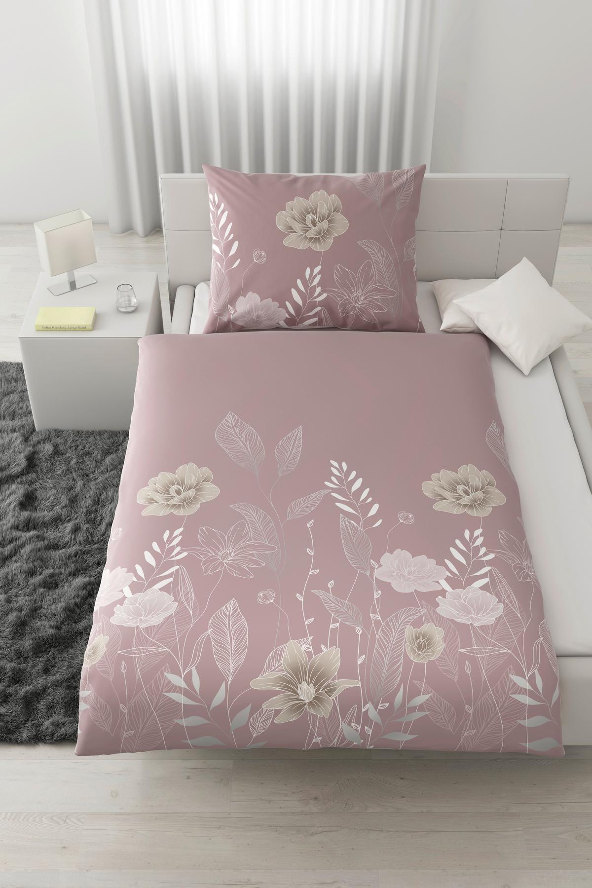 Bettwäsche Nala XL Mauve ca. 140x220cm - Mauve, ROMANTIK / LANDHAUS, Textil (140/220cm) - Modern Living