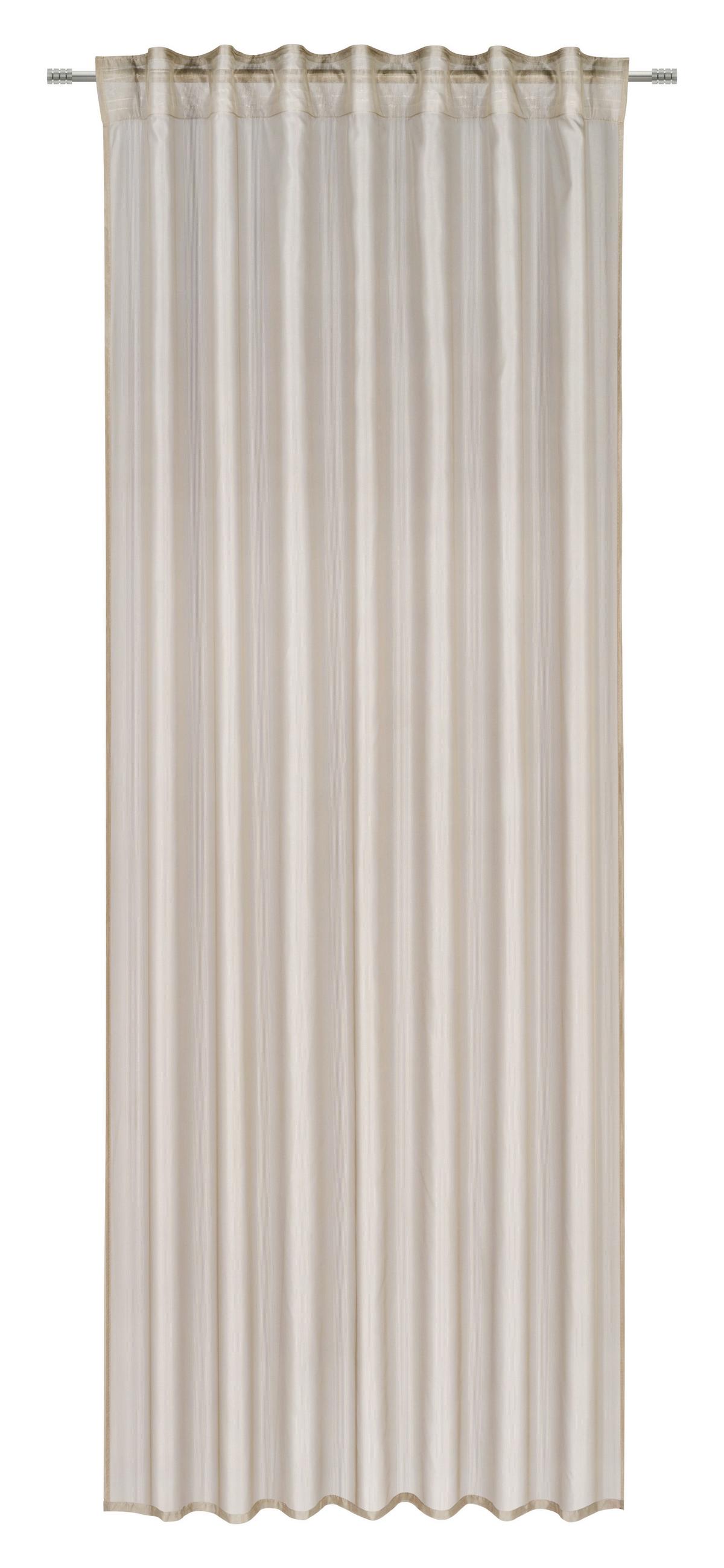 Készfüggöny Rita 140/245 - taupe, Konventionell, textil (140/245cm) - Modern Living