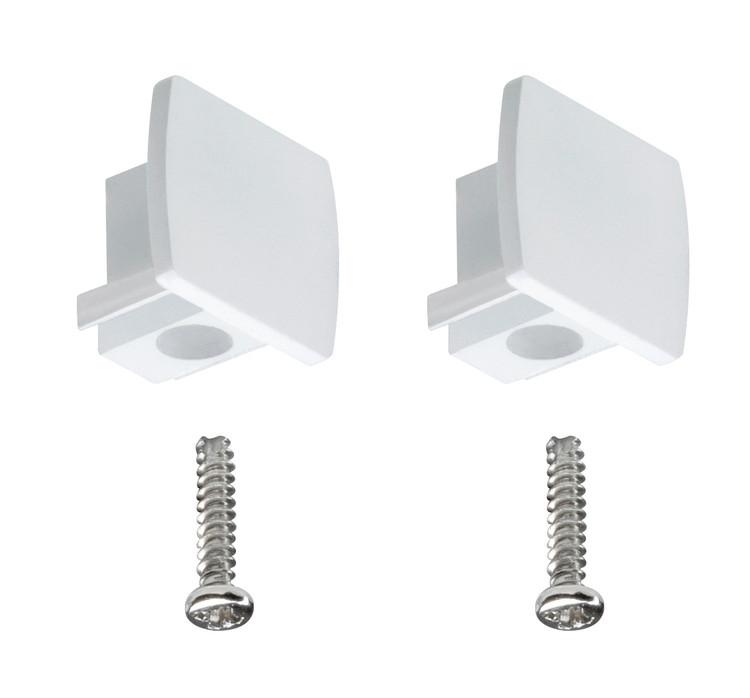 Schienensystem-Endkappe in Weiß - Weiß, Design, Kunststoff (1,3/1,8/2,1cm) - Paulmann