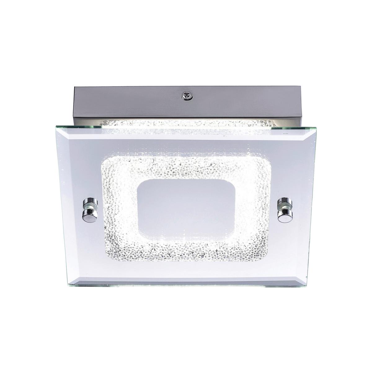 LED-Wandleuchte 11570-17 max. 1,6 Watt - Chromfarben, KONVENTIONELL, Glas/Metall (18/18/5,8cm)