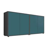 Sideboard Mailand Set 2 Anthrazit/Petrol - Anthrazit/Petrol, MODERN, Holzwerkstoff/Kunststoff (158/73/33cm) - MID.YOU