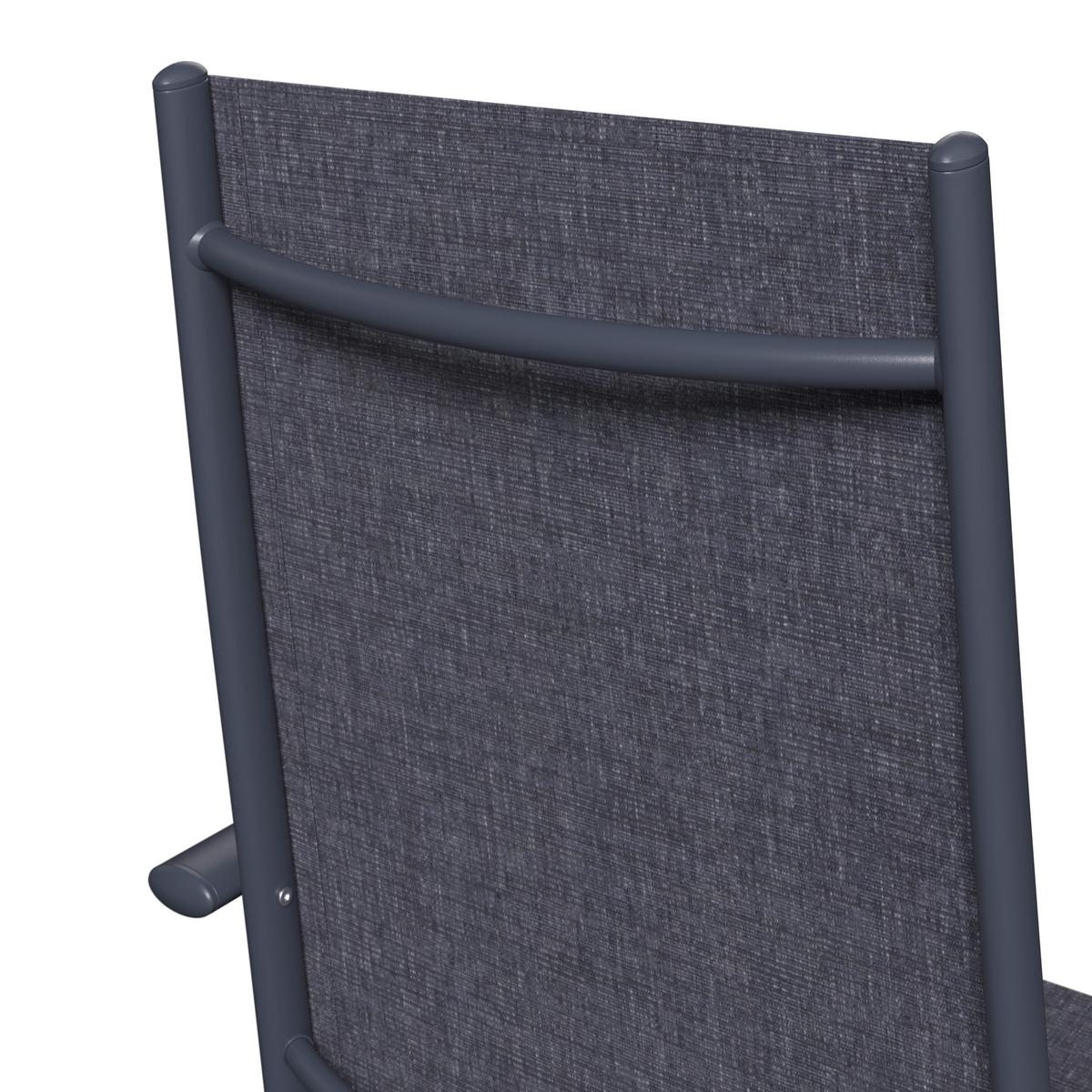 Vrtni Stol Niki, Antracit, Aluminij - temno siva/črna, Basics, kovina/umetna masa (56/106/54cm)