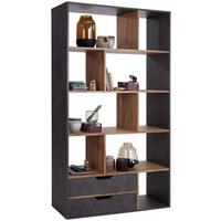 Mobilier despărțitor Roberto - culoare lemn stejar/gri, Modern, material pe bază de lemn (110/185/32cm) - Modern Living