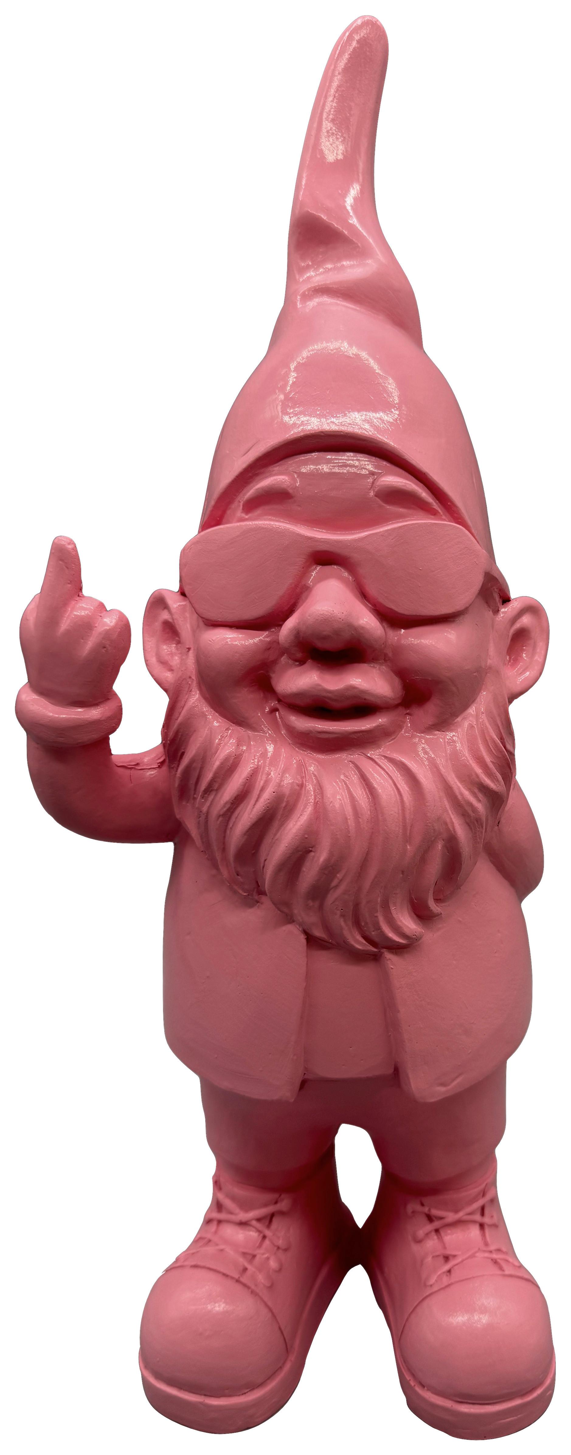 Skulptur Zwergi Rosa H: ca. 35cm - Rosa, Kunststoff (35cm) - Mömax