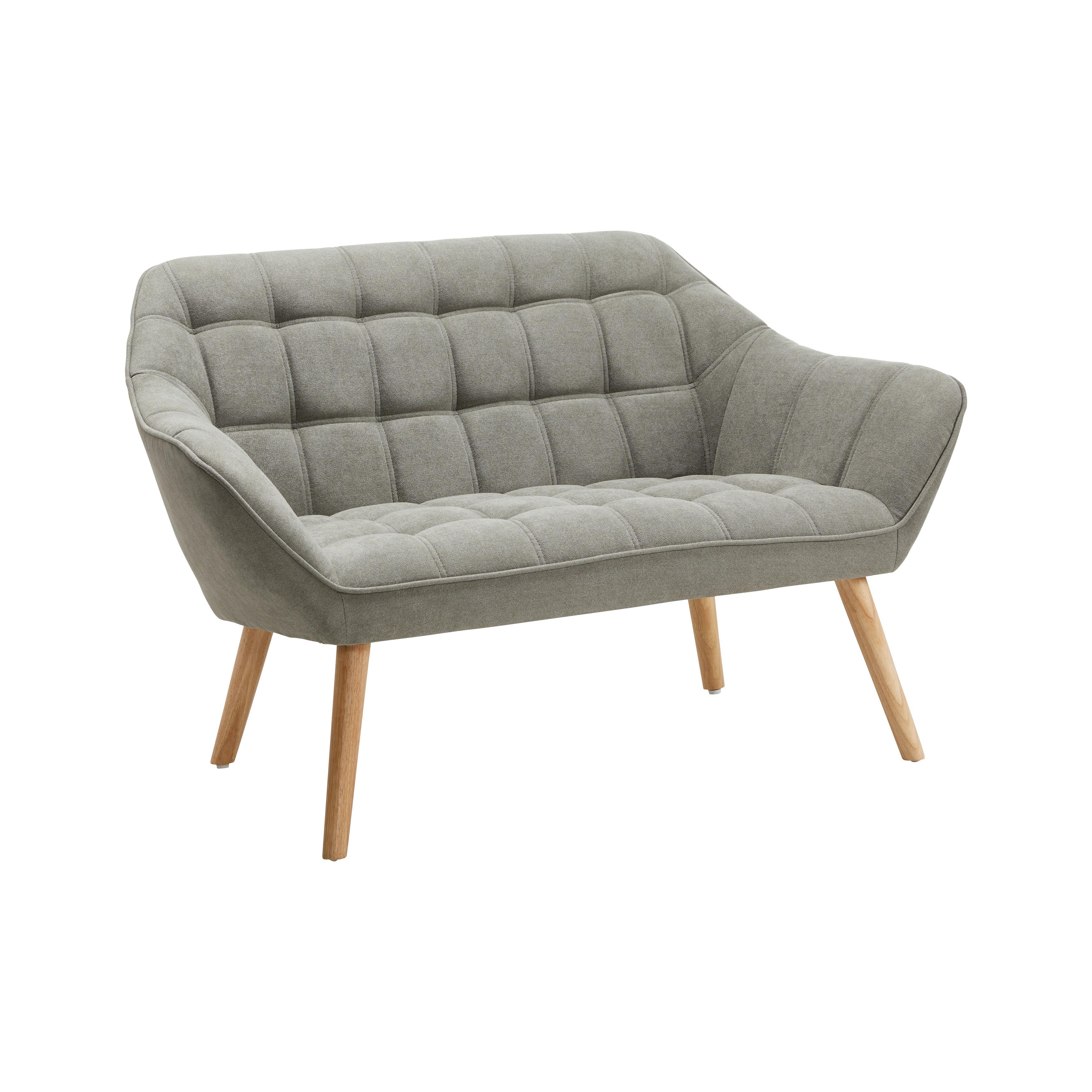 2-SITS SOFFA MONIQUE - grå, Modern, trä/textil (127/76/74,5cm) - Bessagi Home