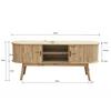 TV-BÄNK SKANDY - naturfärgad, Modern, trämaterial/trä (120/50/35cm) - Premium Living