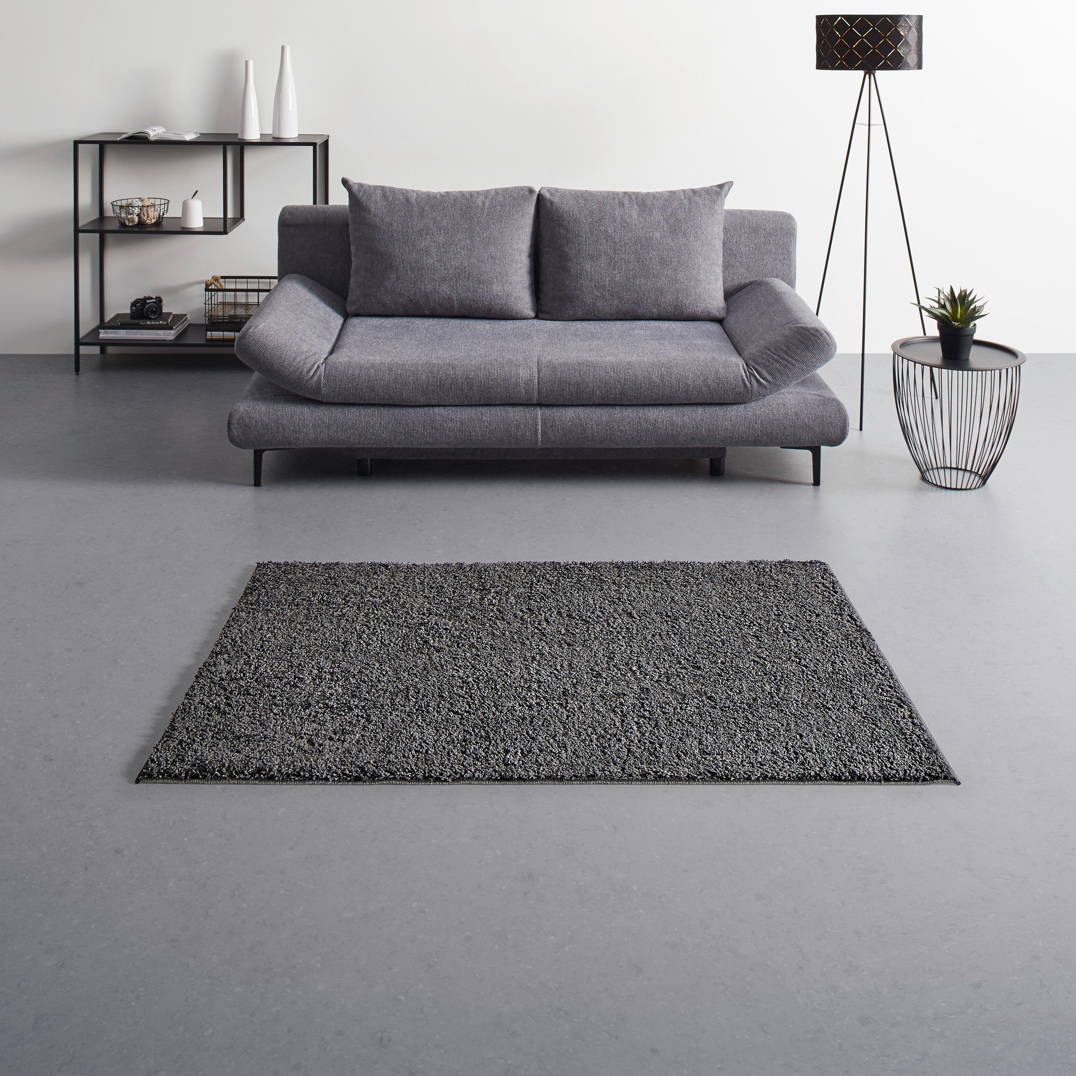 Preproga Z Visokim Florom Bono 3 -Based- - antracit, tekstil (120/175cm) - Modern Living