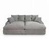 BIG SOFFA ELEONORA - ljusgrå/svart, Modern, trä/textil (250/97/168cm) - Bessagi Home