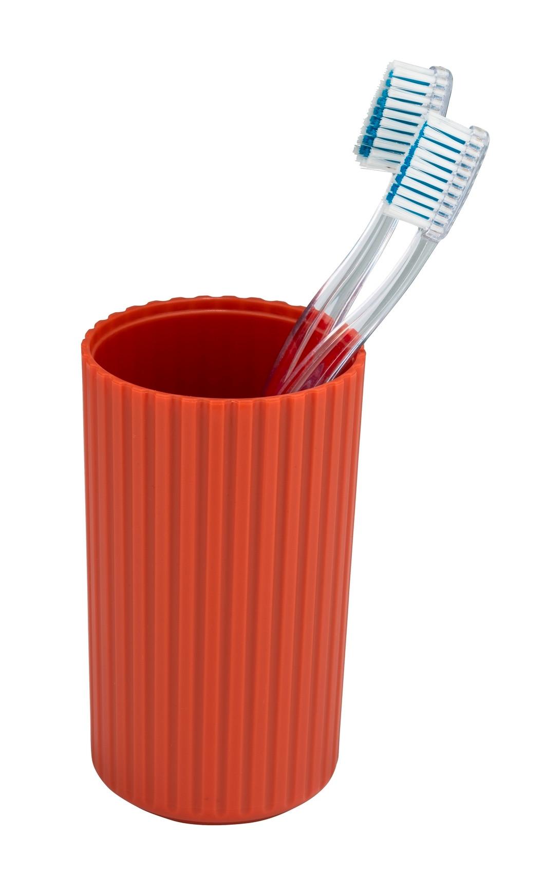 Pahar pentru periuțe de dinți Allstar Minas - teracotă, Modern, plastic (7/12/7cm) - Wenko