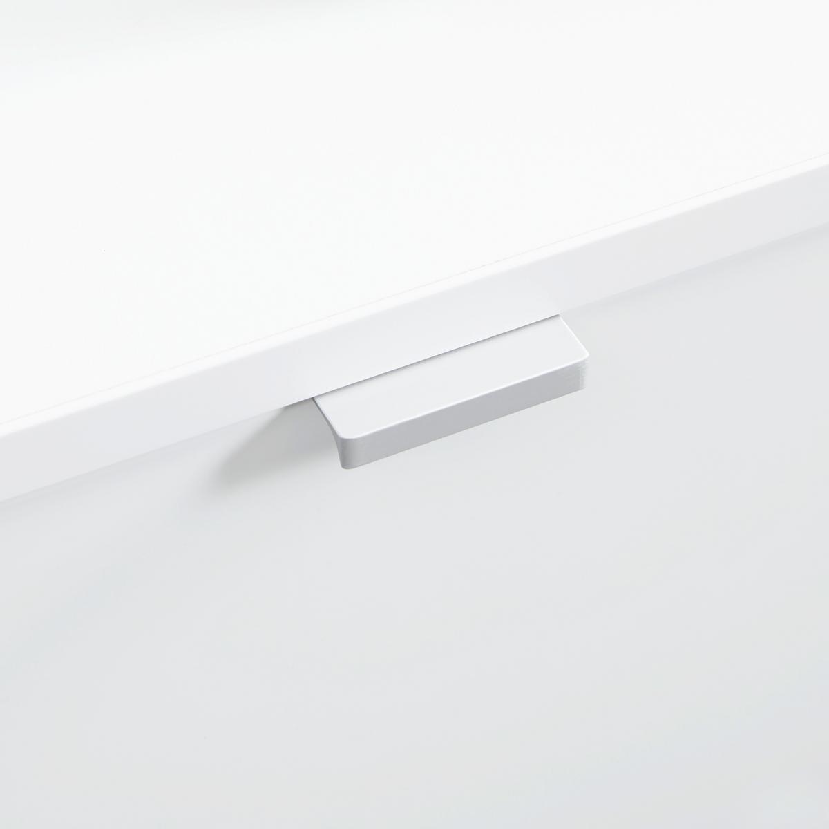 Highboard in Weiss/Eiche Artisan - Chromfarben/Weiss, Modern, Holzwerkstoff/Metall (123/126/38cm) - Mömax