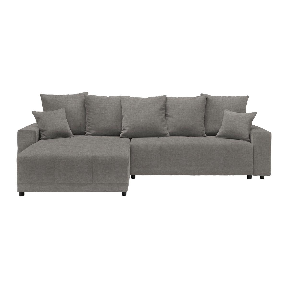 Ecksofa Alatri Dunkelgrau - Dunkelgrau/Schwarz, MODERN, Kunststoff/Textil (289/90/176cm) - Based