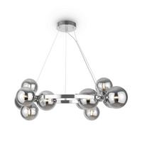 Pendelleuchte Dallas Chromfarben max. 28 Watt - Chromfarben/Grau, Trend, Glas/Metall (67/25cm) - MAYTONI