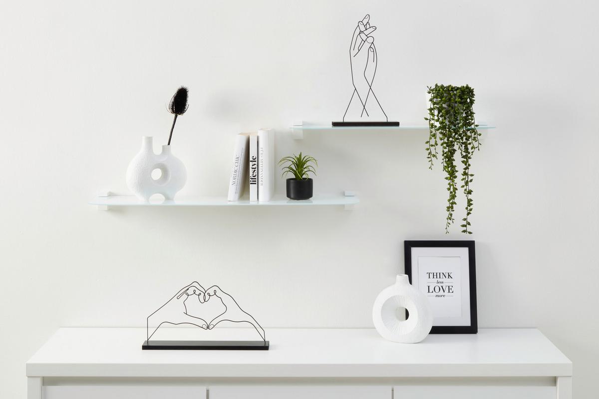 Glasablage Gerundet in Weiss - Weiss, Glas (60/0,4/15cm) - Mömax