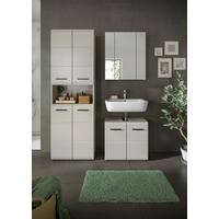 Badezimmer Ice Kaschmir 3-teilig - Kaschmir/Schwarz, Trend, Glas/Holzwerkstoff (120cm) - MID.YOU