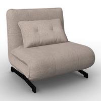 Schlafsessel Luna Bouclé Beige - Beige/Schwarz, MODERN, Textil/Metall (92/40/66cm) - Bessagi Home