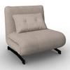 BÄDDFÅTÖLJ LUNA - beige/svart, Modern, metall/textil (92/86/80cm) - Bessagi Home