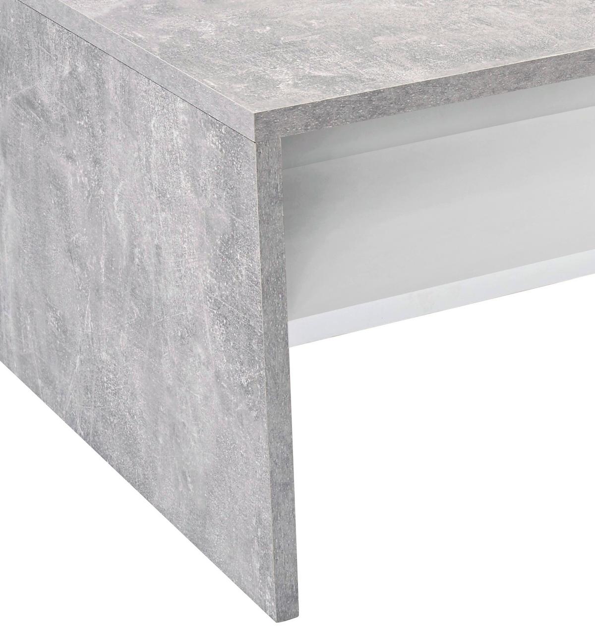 Măsuță de cafea LAURA - alb/gri, Modern, material pe bază de lemn (90/42/60cm) - Modern Living