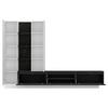 HYLLKOMBINATION MODESTO - vit/svart, Modern, trämaterial/plast (295/200,5/40cm) - Livetastic