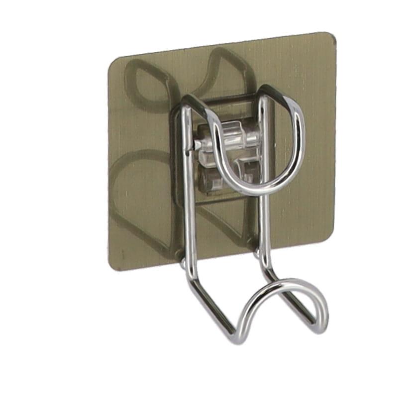 Cârlig autoadeziv Silvie - argintiu, Basics, metal (13,8/14/3,1cm)