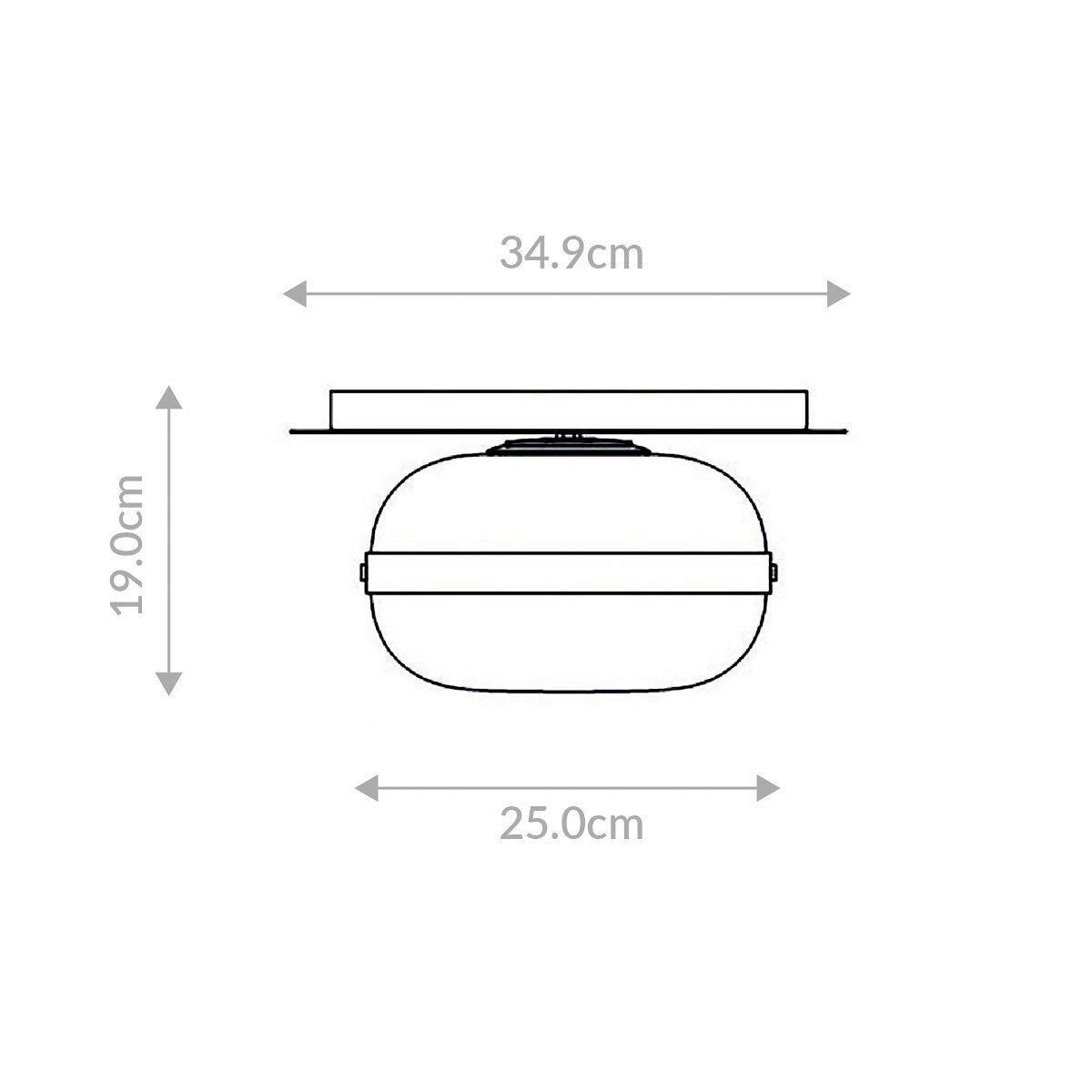 Mennyezeti Lámpa Qn-Nottingham-F-S-Ab - sárgarézszínű, Konventionell, üveg/fém (25/19cm) - Elstead Lighting