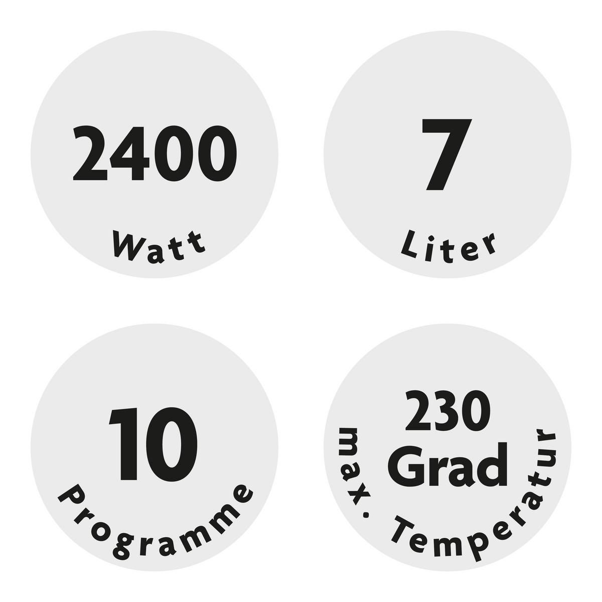 FRYTKOWNICA BEZTŁUSZCZOWA 13186 - czarny, Basics, tworzywo sztuczne/metal (39/36/31cm)
