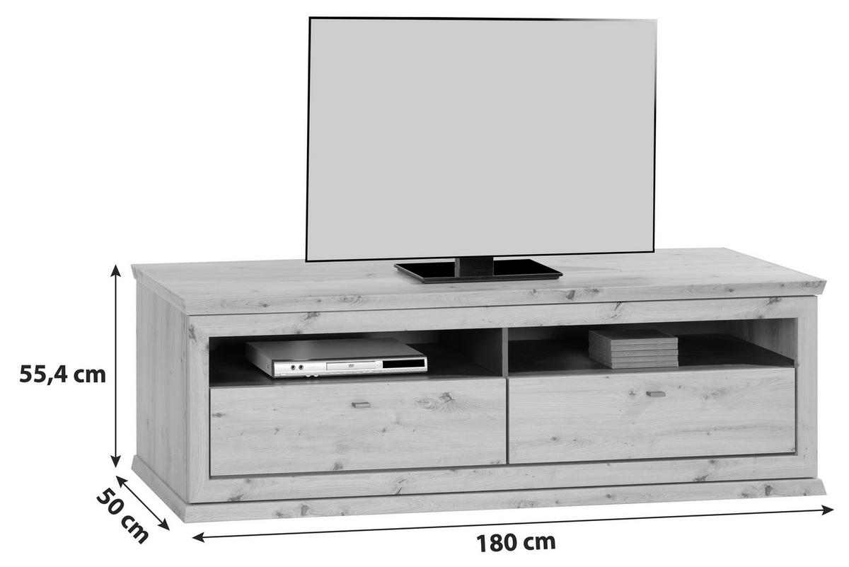 Tv Element Harvey, Barva Hrasta - barve hrasta/antracit, Trendi, kovina/leseni material (180/55,4/50cm) - Mömax