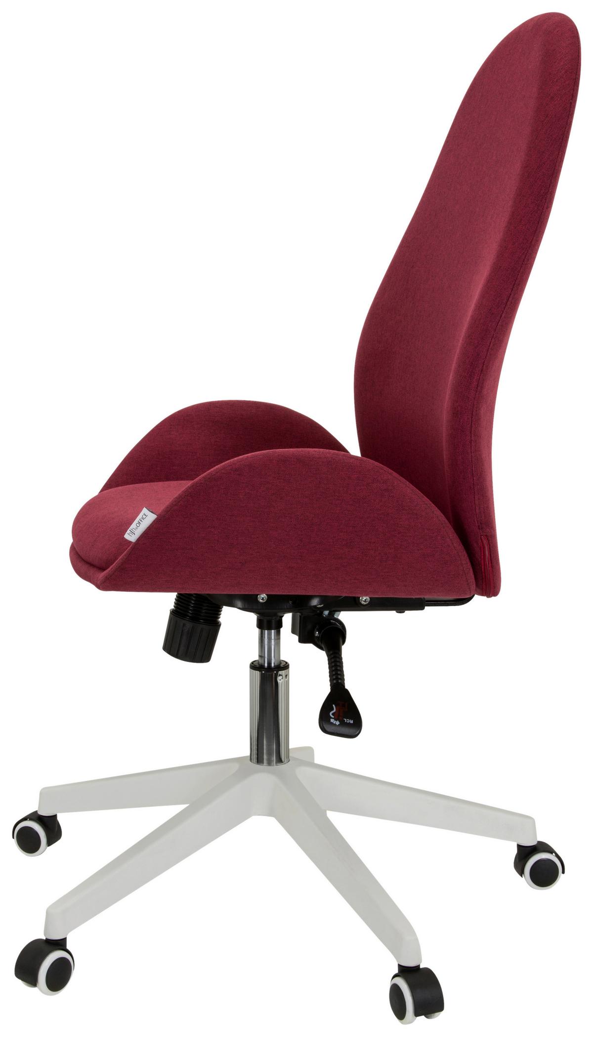 Vrtljivi Stol Avea I, Bordo Rdeča - bela/bordo, Basics, umetna masa/tekstil (56/104/58cm) - MID.YOU
