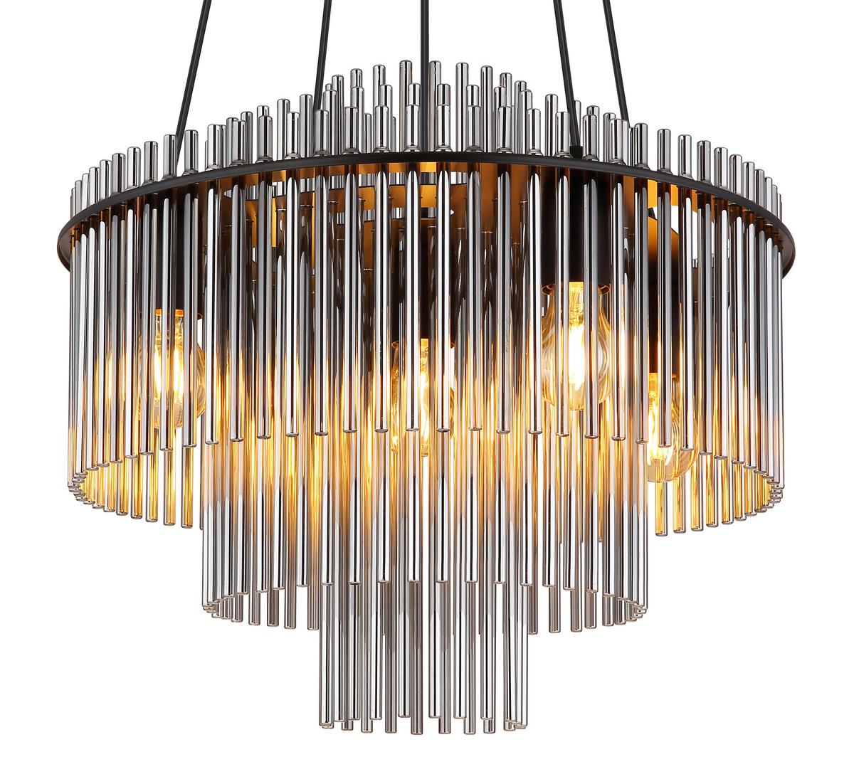 Lampă suspendată Gorley - negru/gri, Basics, plastic/sticlă (50/120cm) - Globo