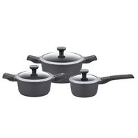 Kochtopfset Kit-Set Easy Click Schwarz, 3-teilig - Schwarz, Basics, Metall - GSW