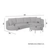 SOFFA NILAS - svart, Modern, metall/trä (322/154cm) - Bessagi Home