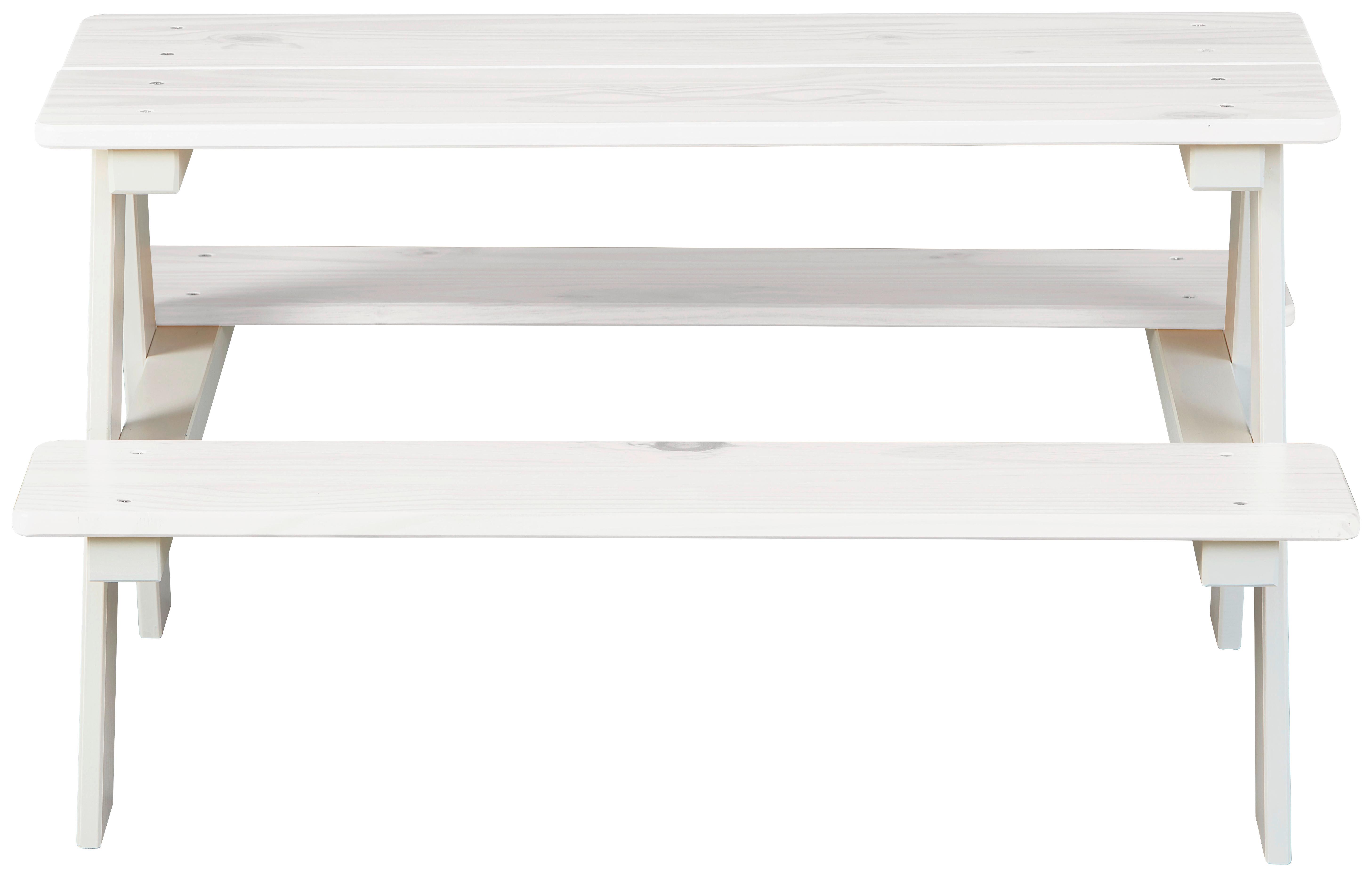 Kindertisch aus Kiefer in Weiß - Weiß, KONVENTIONELL, Holz (90/50/82cm) - Zandiara