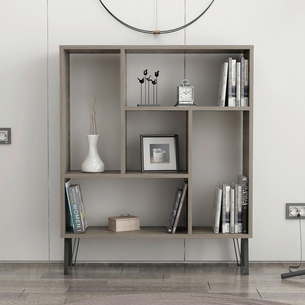 Regal "Arven", Eiche dunkel - Eiche dunkel, Design, Holzwerkstoff (90/107,8/25cm) - Livetastic
